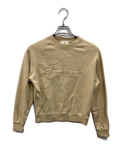 maison kitsune（メゾンキツネ）maison kitsune (メゾンキツネ) クルーネックスウェット ベージュ サイズ:SIZE XSの古着・服飾アイテム