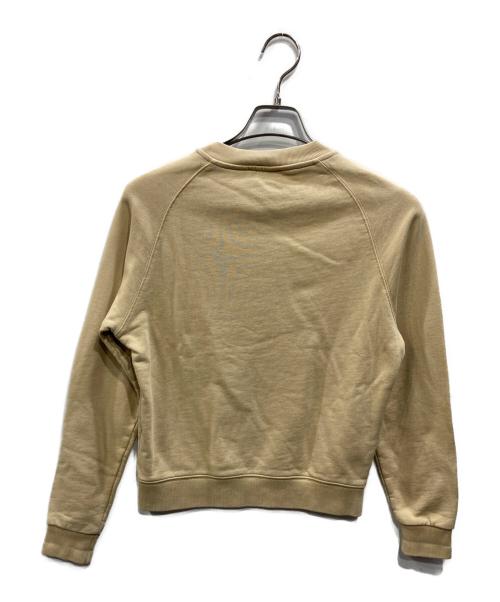maison kitsune（メゾンキツネ）maison kitsune (メゾンキツネ) クルーネックスウェット ベージュ サイズ:SIZE XSの古着・服飾アイテム