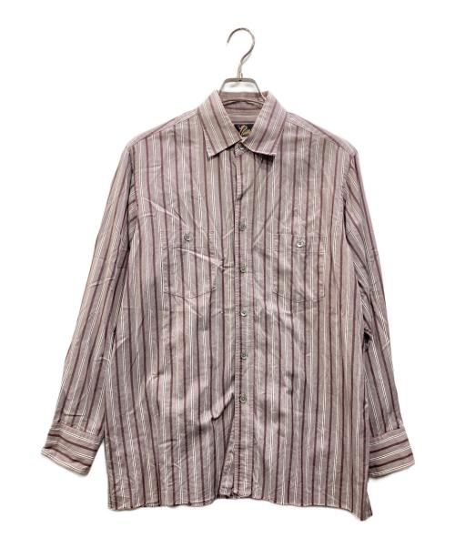 Needles（ニードルズ）Needles (ニードルズ) ストライプシャツ バイオレット サイズ:Sの古着・服飾アイテム