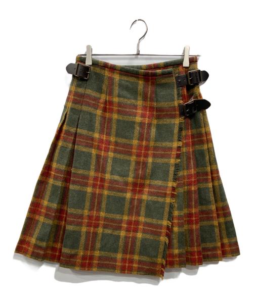 O'NEIL OF DUBLIN（オニールオブダブリン）O'NEIL OF DUBLIN (オニールオブダブリン) チェックスカート カーキ サイズ:US8の古着・服飾アイテム