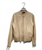 theoryセオリー）の古着「Compact Crepe Zip Up Bomber」｜ベージュ