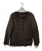 ISAMU KATAYAMA BACKLASHイサムカタヤマ・バックラッシュ）の古着「レザー切替ニット」｜ブラウン