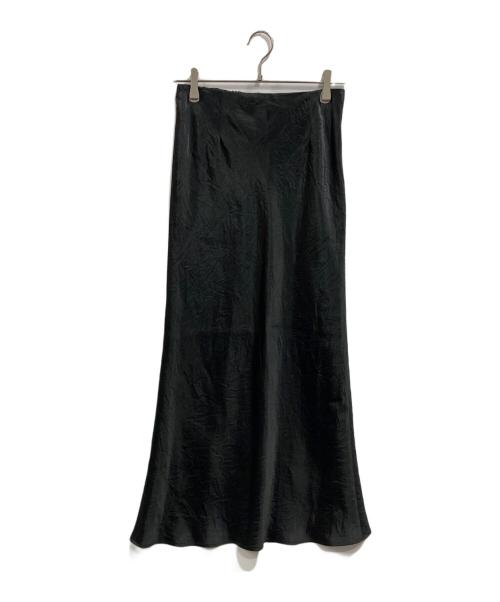 SACRA（サクラ）SACRA (サクラ) ACETATE SATIN SKIRT ブラック サイズ:Mの古着・服飾アイテム