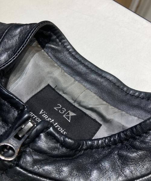 23区（ニジュウサンク）23区 (ニジュウサンク) ラムレザージャケット ブラック サイズ:38の古着・服飾アイテム