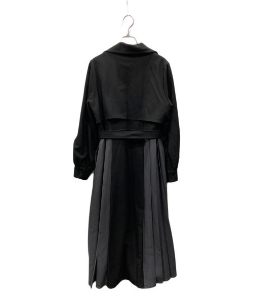 HARE（ハレ）HARE (ハレ) バイカラープリーツコート ブラック サイズ:Fの古着・服飾アイテム