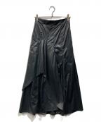 ELENDEEKエレンディーク）の古着「ASYMMETRY FLARE MERMAID SK」｜ブラック