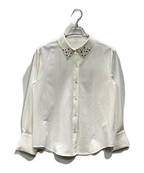 HARE（ハレ）HARE (ハレ) エリビジューシャツ ホワイト サイズ:Fの古着・服飾アイテム