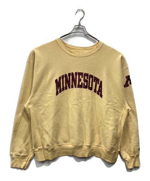 Champion REVERSE WEAVE（チャンピオン リバース ウィーブ）Champion REVERSE WEAVE (チャンピオン リバース ウィーブ) カレッジロゴスウェット イエロー サイズ:XXLの古着・服飾アイテム