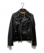 Cinquantaチンクワンタ）の古着「ラムレザーダブルライダースジャケット」｜ブラック