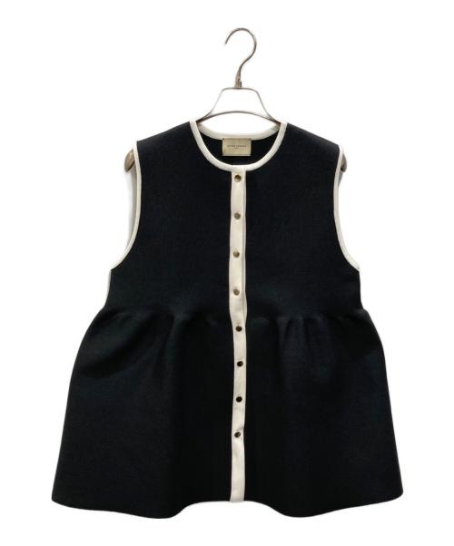 UNITED ARROWS TOKYO（ユナイテッドアローズトウキョウ）UNITED ARROWS TOKYO (ユナイテッドアローズトウキョウ) ペプラムベスト ブラック サイズ:表記なしの古着・服飾アイテム