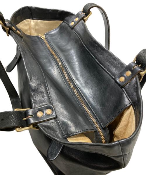 SLOW（スロウ）SLOW (スロウ) rubono レザートートバッグ ブラックの古着・服飾アイテム