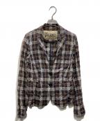 HERNOヘルノ）の古着「チェックシャツジャケット」｜ブラウン