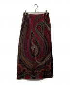 ETROエトロ）の古着「ペイズリー柄スカート」｜レッド