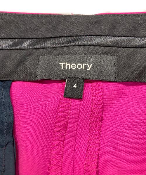 theory（セオリー）theory (セオリー) ハイウエストストレートパンツ ピンク サイズ:4の古着・服飾アイテム