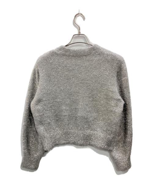 UNITED ARROWS TOKYO（ユナイテッドアローズトウキョウ）UNITED ARROWS TOKYO (ユナイテッドアローズトウキョウ) グリッターラメ クルーネック ニット シルバー サイズ:Freeの古着・服飾アイテム