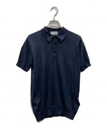 JOHN SMEDLEY（ジョンスメドレー）の古着「ニットポロシャツ」｜グリーン