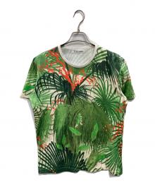 Y's for men（ワイズフォーメン）の古着「トロピカルプリントTシャツ」｜グリーン