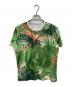 Y'S for men（ワイズフォーメン）の古着「トロピカルプリントTシャツ」｜グリーン