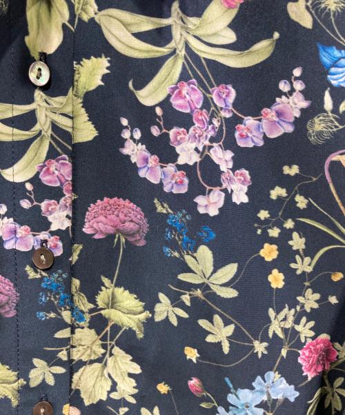 Loulou Willoughby（ルルウィルビー）Loulou Willoughby (ルルウィルビー) 花柄ボウタイブラウス ネイビー サイズ:2の古着・服飾アイテム