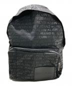 Calvin Klein Jeansカルバンクラインジーンズ）の古着「総柄ロゴリュック」｜ブラック