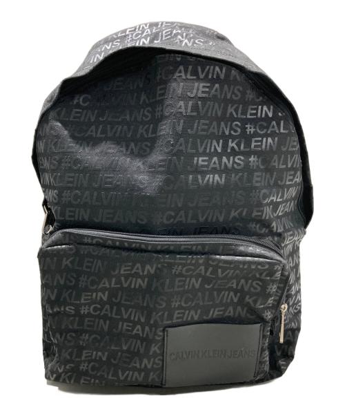 Calvin Klein Jeans（カルバンクラインジーンズ）Calvin Klein Jeans (カルバンクラインジーンズ) 総柄ロゴリュック ブラック サイズ:-の古着・服飾アイテム