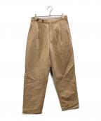 comm arch.コム・アーチ）の古着「リネン混パンツ」｜ブラウン