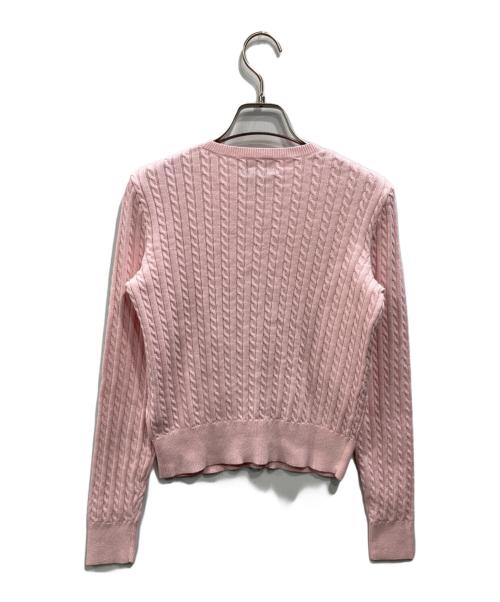 POLO RALPH LAUREN（ポロ・ラルフローレン）POLO RALPH LAUREN (ポロ・ラルフローレン) ケーブルニットカーディガン ピンク サイズ:XL(KIDS)の古着・服飾アイテム
