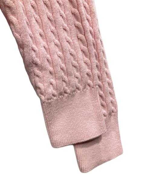 POLO RALPH LAUREN（ポロ・ラルフローレン）POLO RALPH LAUREN (ポロ・ラルフローレン) ケーブルニットカーディガン ピンク サイズ:XL(KIDS)の古着・服飾アイテム