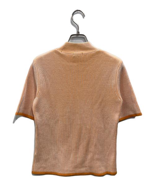 BURBERRY LONDON（バーバリーロンドン）BURBERRY LONDON (バーバリーロンドン) ホースロゴ半袖ニット オレンジ サイズ:40の古着・服飾アイテム