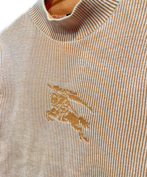 BURBERRY LONDON（バーバリーロンドン）BURBERRY LONDON (バーバリーロンドン) ホースロゴ半袖ニット オレンジ サイズ:40の古着・服飾アイテム