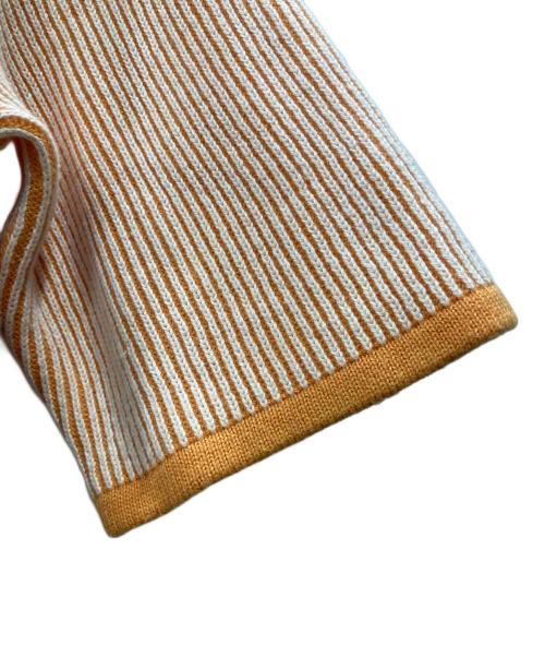 BURBERRY LONDON（バーバリーロンドン）BURBERRY LONDON (バーバリーロンドン) ホースロゴ半袖ニット オレンジ サイズ:40の古着・服飾アイテム