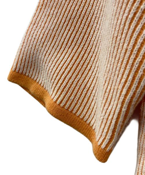 BURBERRY LONDON（バーバリーロンドン）BURBERRY LONDON (バーバリーロンドン) ホースロゴ半袖ニット オレンジ サイズ:40の古着・服飾アイテム