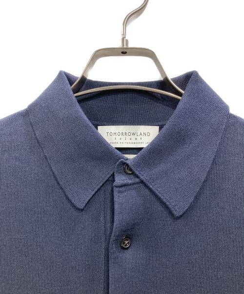 TOMORROW LAND tricot（トゥモローランド トリコ）TOMORROW LAND tricot (トゥモローランド トリコ) コットンシルクニットポロシャツ ネイビー サイズ:Mの古着・服飾アイテム