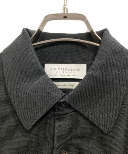 TOMORROW LAND tricot（トゥモローランド トリコ）TOMORROW LAND tricot (トゥモローランド トリコ) コットンシルクニットポロシャツ ブラック サイズ:Mの古着・服飾アイテム