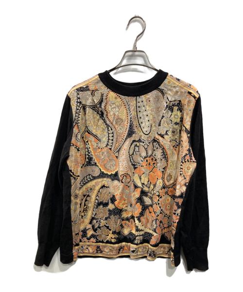 LEONARD（レオナール）LEONARD (レオナール) 切替ニット ベージュ×ブラック サイズ:SIZE Lの古着・服飾アイテム