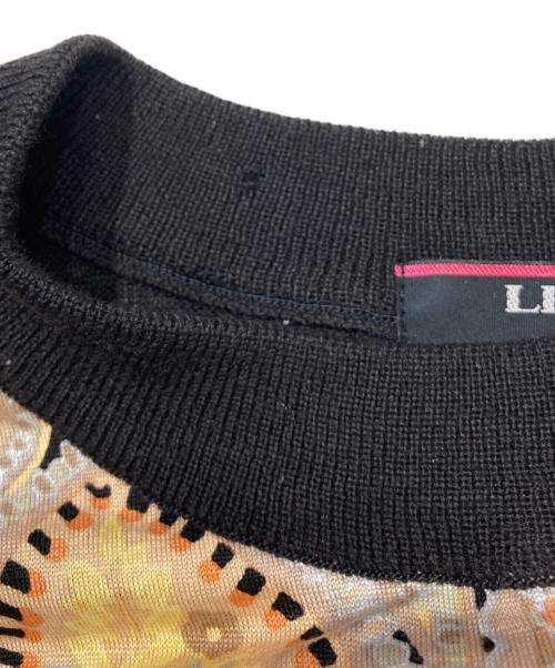 LEONARD（レオナール）LEONARD (レオナール) 切替ニット ベージュ×ブラック サイズ:SIZE Lの古着・服飾アイテム