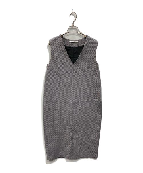 MaxMara（マックスマーラ）MaxMara (マックスマーラ) ノースリーブワンピース ホワイト×ブラック サイズ:42の古着・服飾アイテム