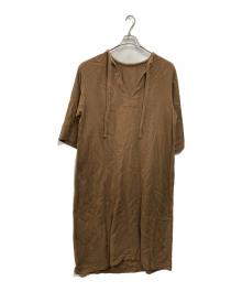 PROTAGONIST（プロタゴニスト）の古着「リネンスキッパーワンピース」｜ブラウン