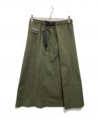 Thousand Mileサウザンドマイル）の古着「シアサッカー WEAVE ADJUST スカート」｜カーキ