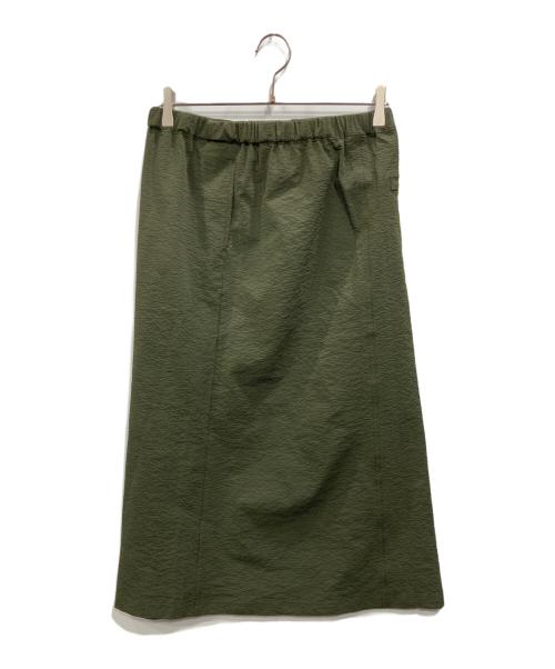 Thousand Mile（サウザンドマイル）Thousand Mile (サウザンドマイル) シアサッカー WEAVE ADJUST スカート カーキ サイズ:SIZE Fの古着・服飾アイテム