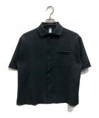 CFCLシーエフシーエル）の古着「TC MILAN RIB SHORT SLEEVE SHIRT」｜ブラック