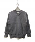 STILL BY HANDスティルバイハンド）の古着「プレーティングVネックニット」｜グレー