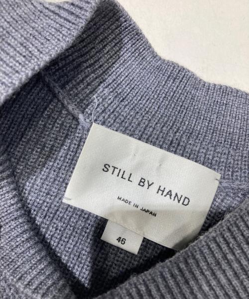 STILL BY HAND（スティルバイハンド）STILL BY HAND (スティルバイハンド) プレーティングVネックニット グレー サイズ:46の古着・服飾アイテム