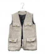 ELFRANKエルフランク）の古着「ツイードベスト」｜ホワイト