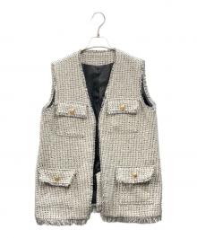 ELFRANK（エルフランク）の古着「ツイードベスト」｜ホワイト
