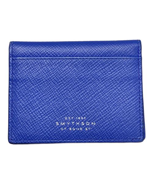 SMYTHSON（スマイソン）SMYTHSON (スマイソン) パスケース ブルーの古着・服飾アイテム