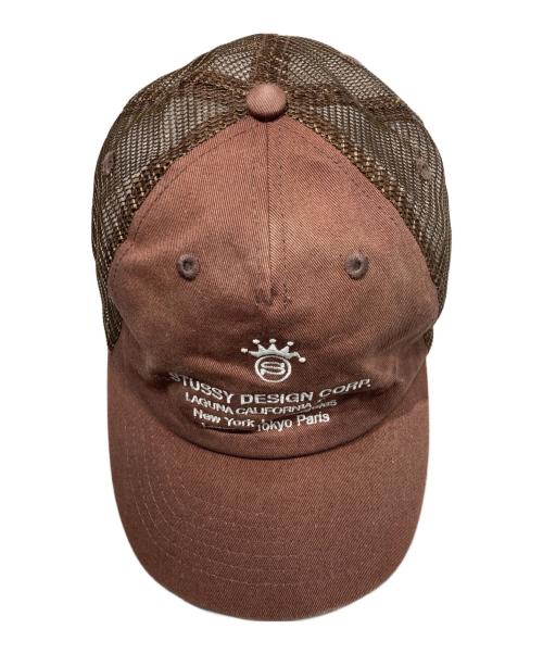 stussy（ステューシー）stussy (ステューシー) LP Design Crop Trucker Cap ブラウンの古着・服飾アイテム
