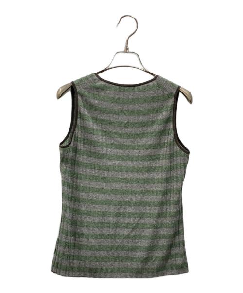 theory（セオリー）theory (セオリー) Neo Sag Harbor Feedr STR Tank グレー×グリーン サイズ:Sの古着・服飾アイテム