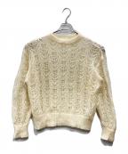 BEAUTY&YOUTHビューティーアンドユース）の古着「モヘヤブレンド スカシニット プルオーバー」｜ホワイト