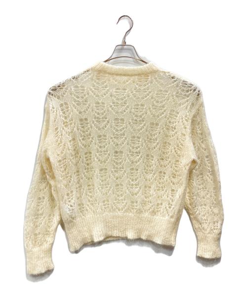 BEAUTY&YOUTH（ビューティーアンドユース）BEAUTY&YOUTH (ビューティーアンドユース) モヘヤブレンド スカシニット プルオーバー ホワイト サイズ:Freeの古着・服飾アイテム